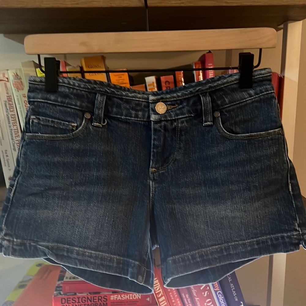 PAIGE Denim Dark Wash Jean Shorts Size 26